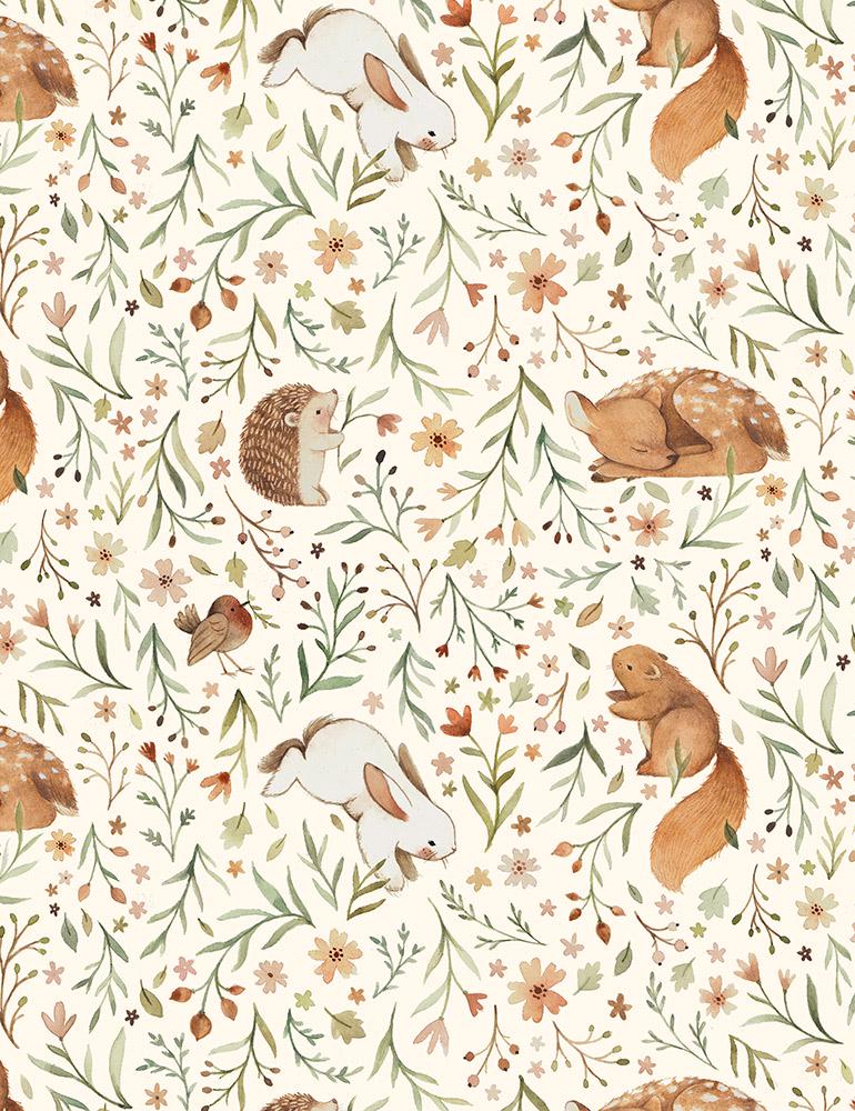 DS-Little Forest DNS2073 Cream Cotton - Continuous Cuts-