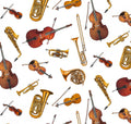 Jazz Instruments 100% Cotton fabric Continuous cuts - ES-Jazz 649 White - Musical Instruments