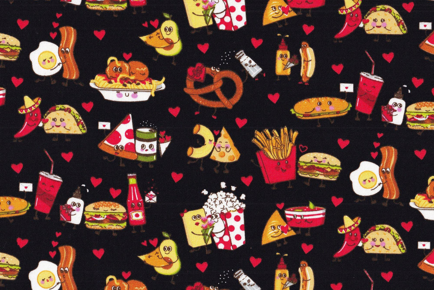 Perfect Food Pairs Cotton Fabric by Fabric Traditions -100% Cotton -
