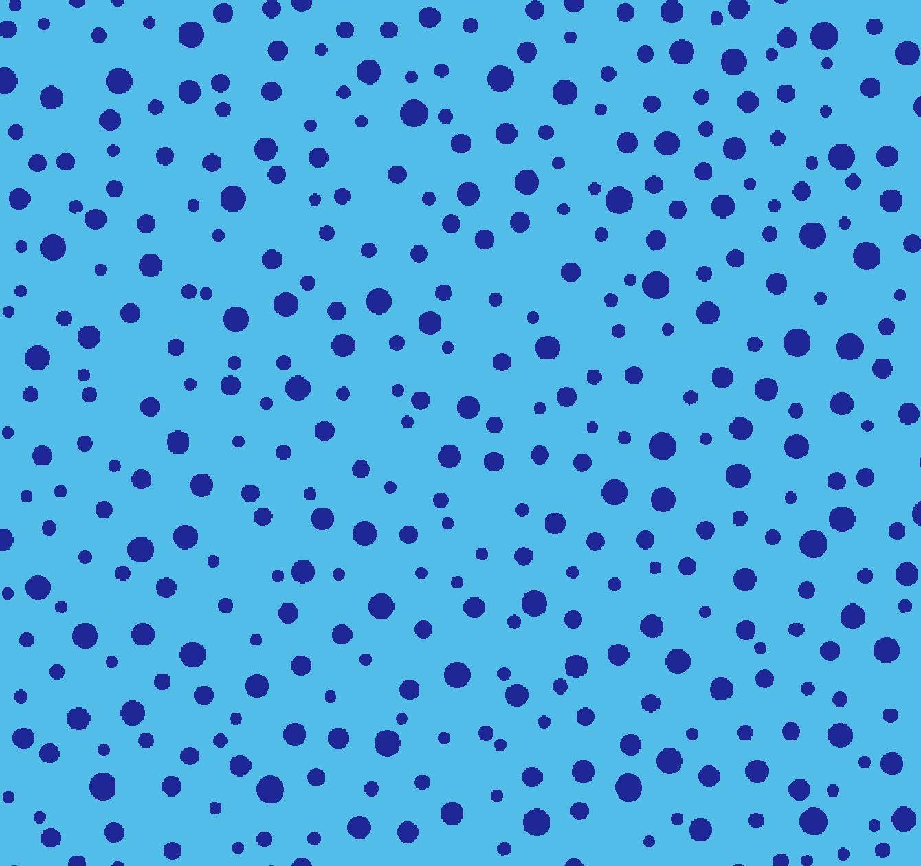 Freckle & Lollie Dotted Cotton Fabric -Blue 100% Cotton  and continuous cuts -  Blender
