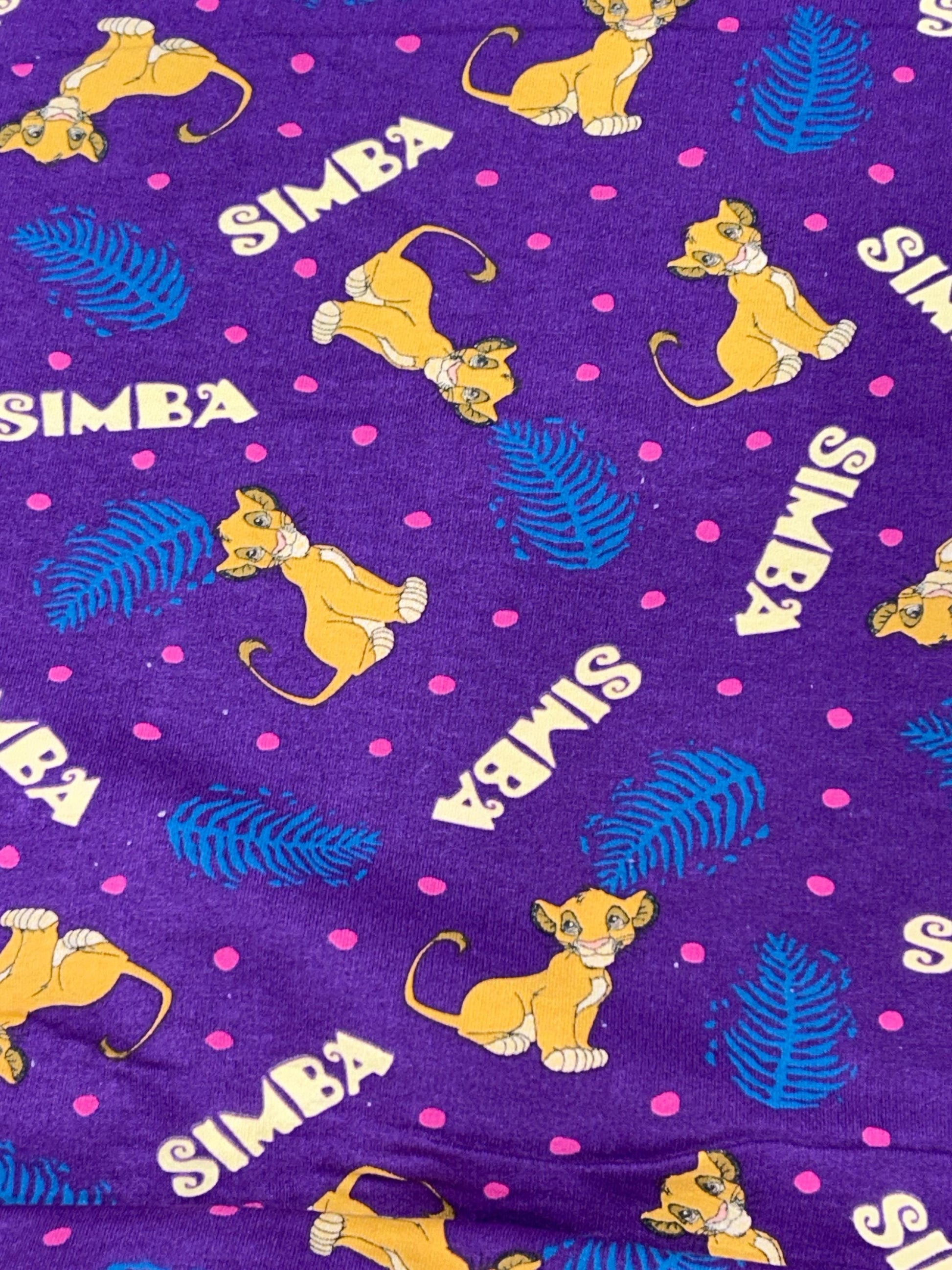 End of Bolt - Little Simba Fabric- Sweatshirt material - continuous cuts Licensed Fabric