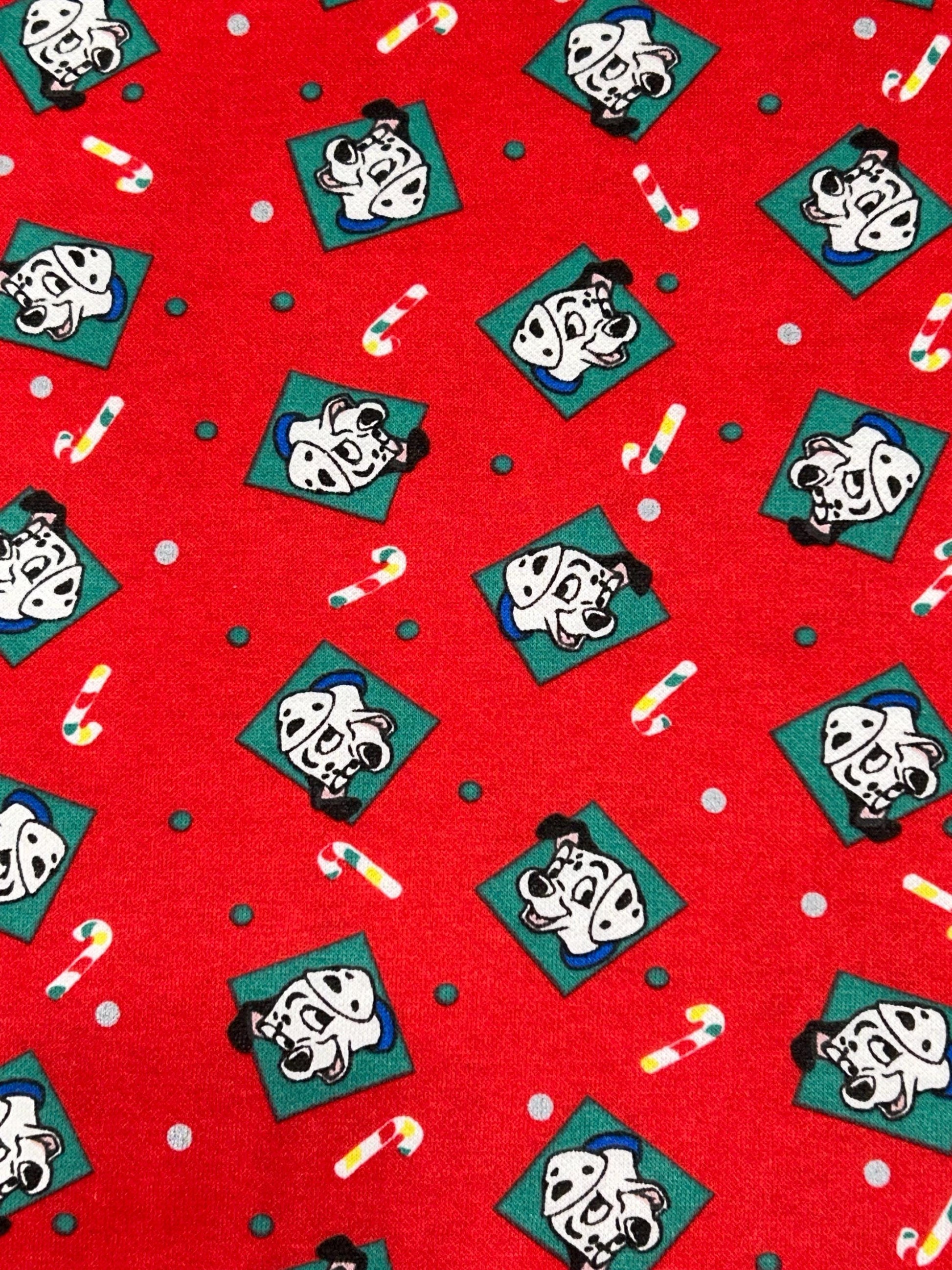 Vintage 101 Dalmatians Fabric- Sweatshirt material - continuous cuts Licensed Fabric