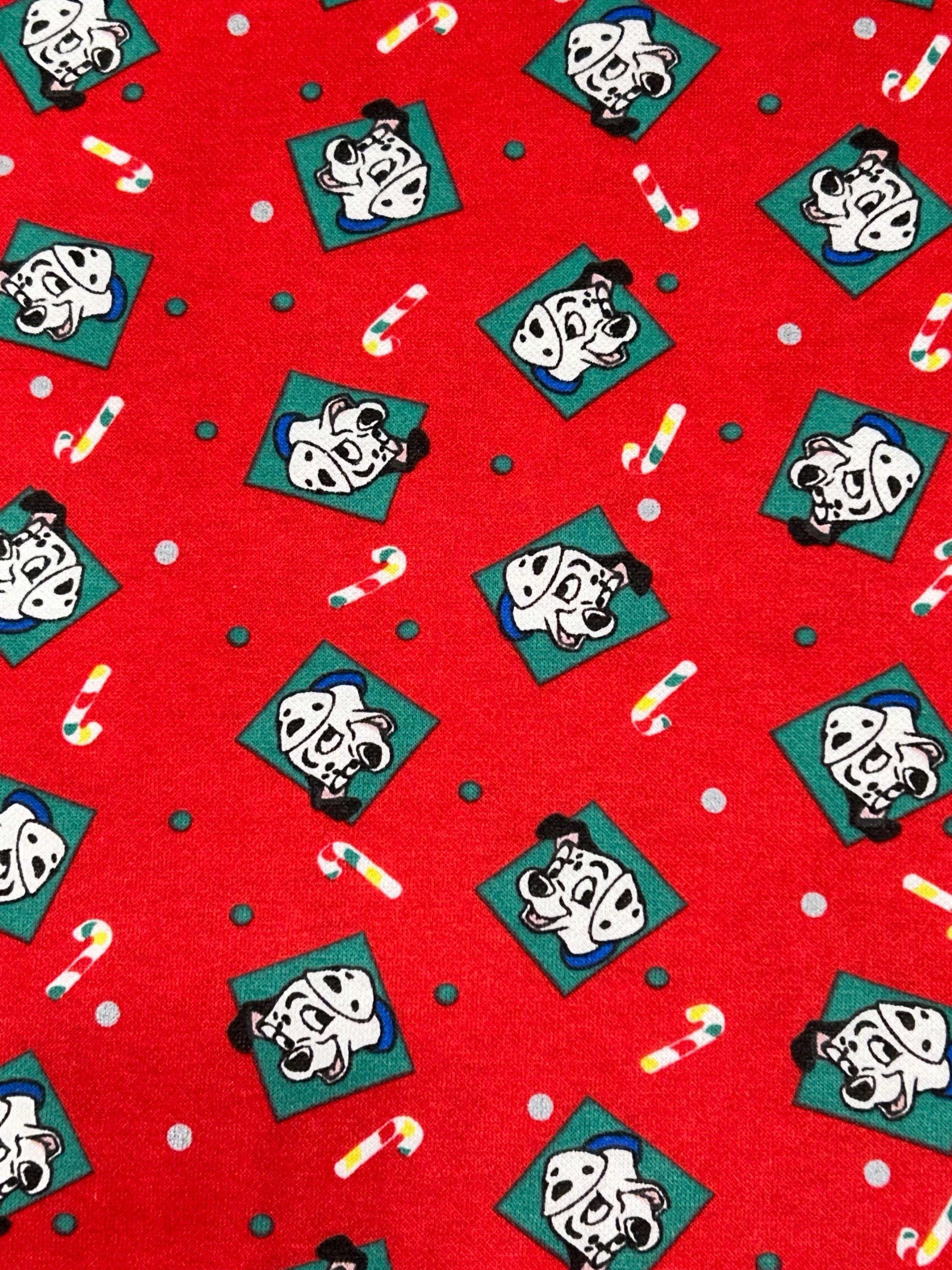 Vintage 101 Dalmatians Fabric- Sweatshirt material - continuous cuts Licensed Fabric