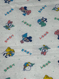 Vintage Baby Mickey Mouse Fabric- Sweatshirt material - continuous cuts Licensed Fabric