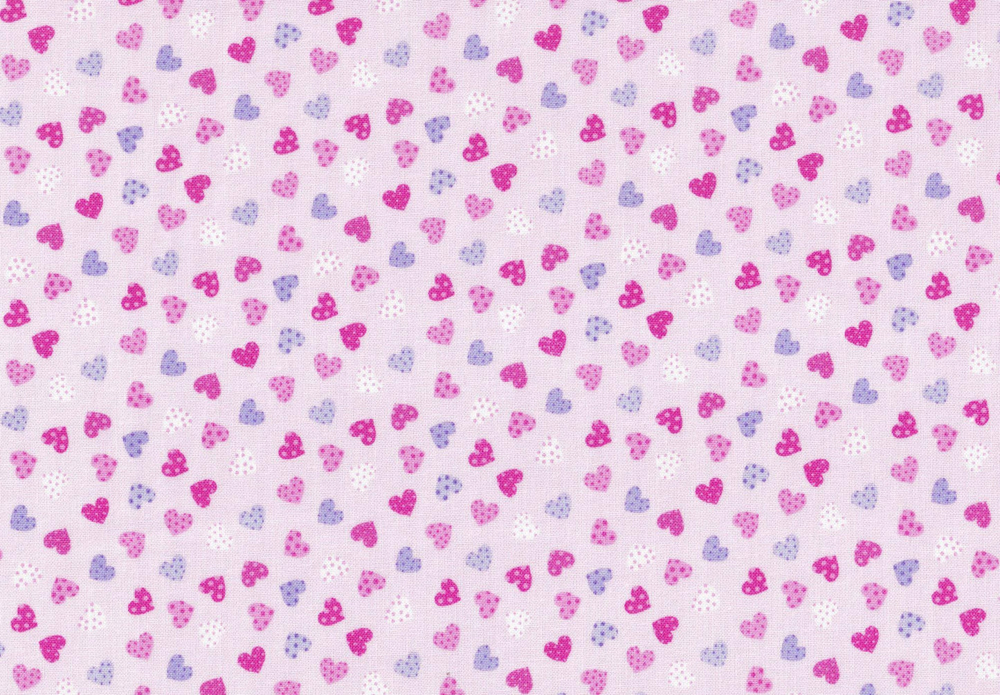 Mini Hearts on pink cotton fabric- Valentines Day - fat Quarters- 100% Cotton-