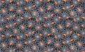 Spiderwebs Cotton Halloween Fabric - 100% Cotton - Continuous cuts HF-Halloween CD2275 Black - Lil Spiders & Webs
