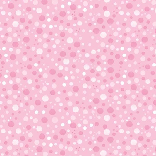 Pink Dots Cotton Fabric - 100% Cotton  - Drewie Pie Fabrics Blender