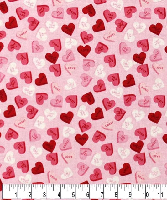 Message from the Heart - Scattered Conversations -Fat Quarter- 100% Cotton- by the 1/2 yard- continuous cuts