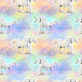 Unicorn & Stars Cotton Glitter/Metallic Accent Fabric- 100% Cotton -Timeless Treasures - FUN-CDM2946