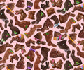Timeless Treasures Chocolate Easter Bunnies Cotton fabric- 100% Cotton Continuous Cuts TT-Fun CD3396 Pink