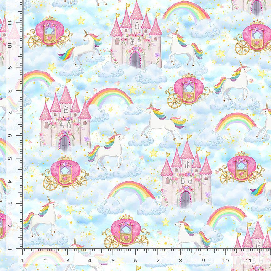 Castle in the Clouds Cotton Fabric-100% Cotton -Timeless Treasures - KIDZ-CD3470