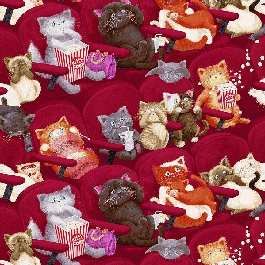 Scaredy Cats Cotton Fabric - 100% Cotton- Continuous Cuts Timeless Treasures CD8141