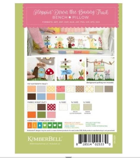 Hoppin Down the Bunny Trail Embroidery design CD- Embroidery files- Kimberbell machine EMBROIDERY CD version- KD5140