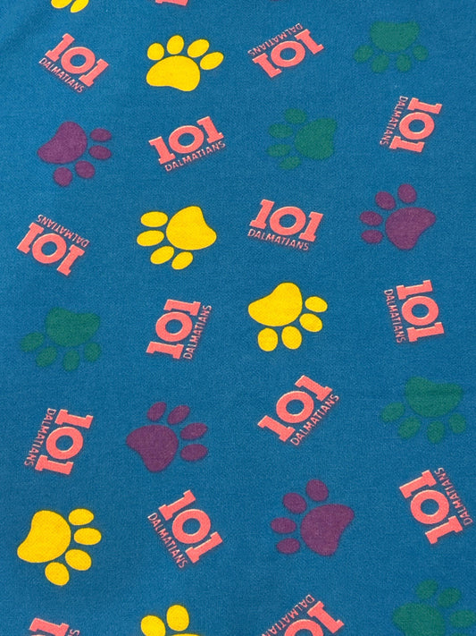 Vintage 101 Dalmatians Fabric- Sweatshirt material - continuous cuts Licensed Fabric