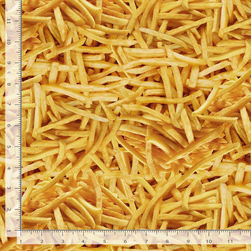 TT-Food CD3454 Fries - French Fries Cotton Fabric- 100% Cotton - Timeless Treasures