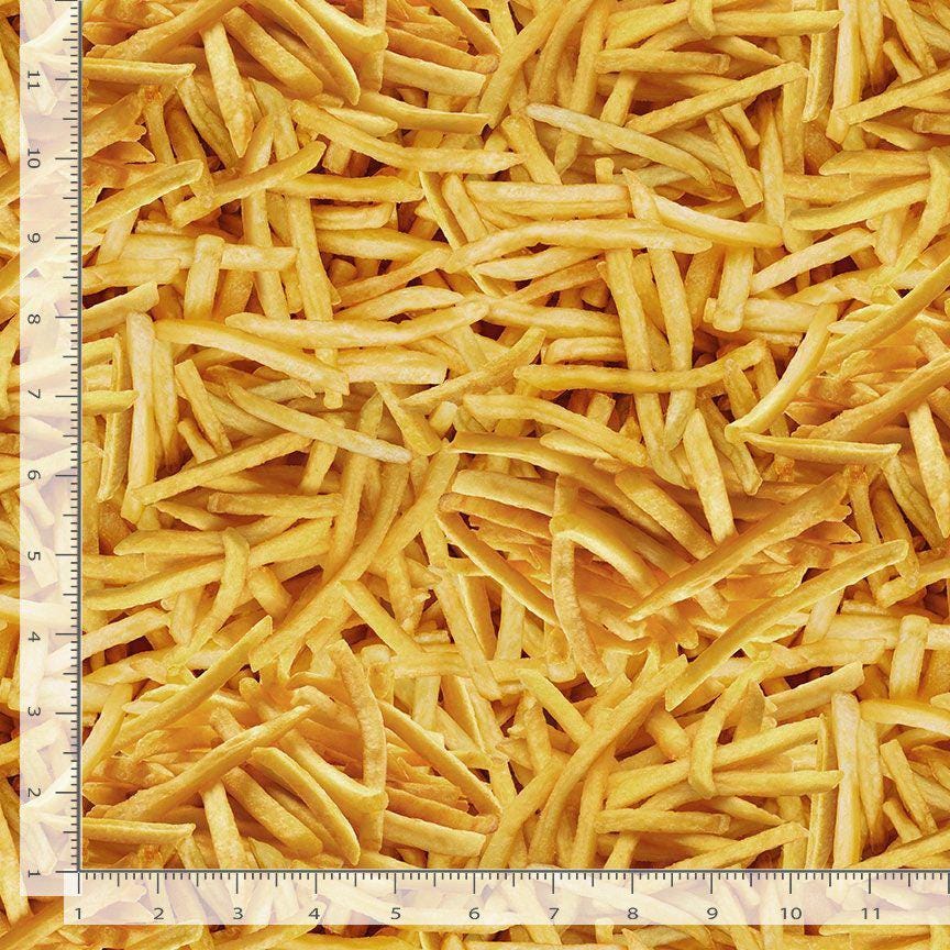 TT-Food CD3454 Fries - French Fries Cotton Fabric-  100% Cotton - Timeless Treasures