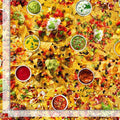 Loaded Nachos Novelty Cotton fabric 100% Cotton TT-Food CD2214 Multi - Food Loaded Nachos Supreme