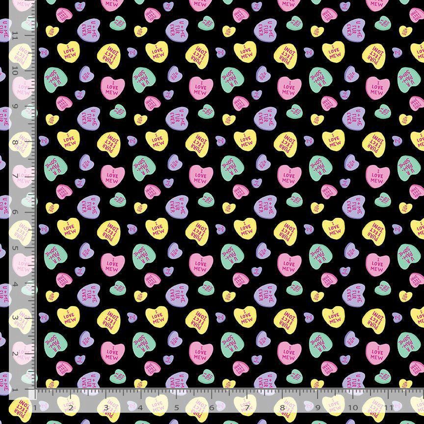 DS-Hugs N' Purrs Stella DLW2977 Jet - Confursations 100% Cotton Fabric