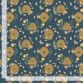 DS-The Bee's Knees - Stella D3055 Iris - Bee Hive- The Bee's Knees Cotton fabric 100% Cotton
