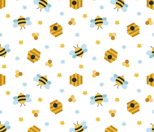 Beehive Party David Textiles Cotton fabric 100% Cotton DT-Potpourri of Novelty DX-4108-4C-1 Beehive Party