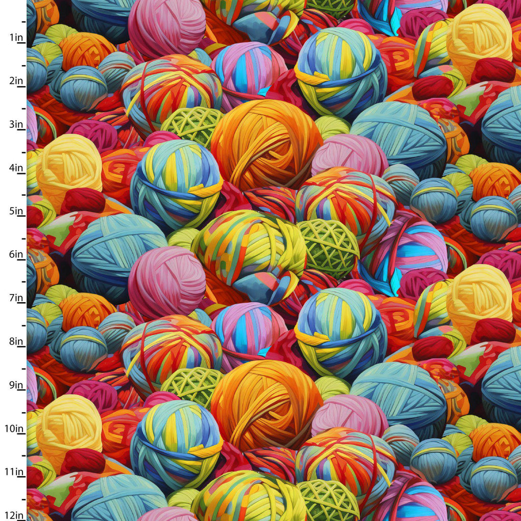 End of Bolt - 3W-Purrfectly Playful 22964 Multi - Kaleidoscope Knitting - 100% Cotton - Yarn Balls - Cats - Crochet - Knit