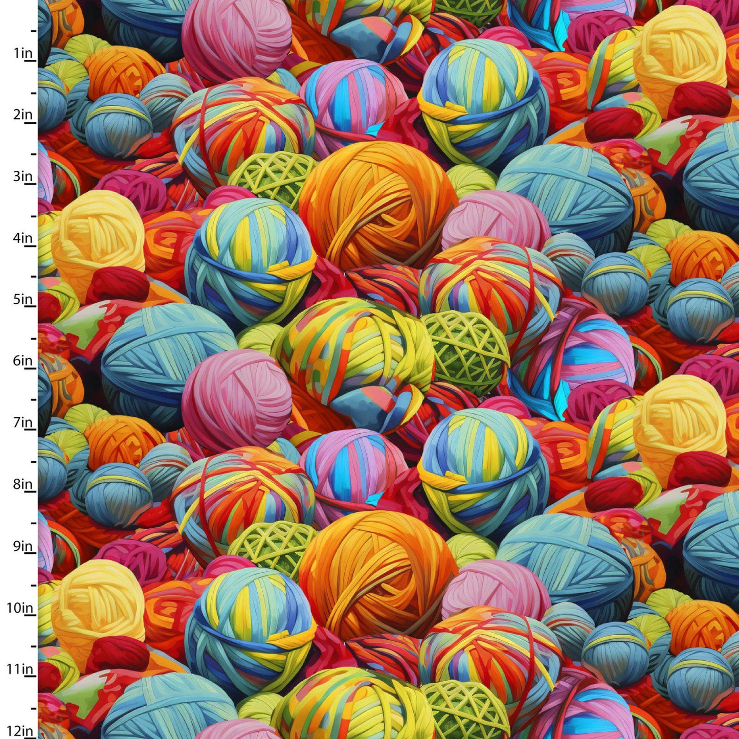 End of Bolt - 3W-Purrfectly Playful 22964 Multi - Kaleidoscope Knitting - 100% Cotton - Yarn Balls - Cats - Crochet - Knit