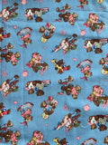 Vintage Teddy Bear Cotton Fabric - Continuous cuts - 100% Cotton -