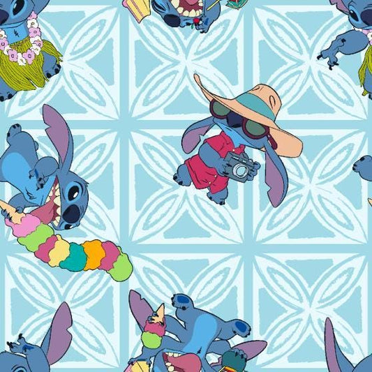 LILO and Stitch Multi Toss Cotton fabric - 100% Cotton - continuous cuts! Licensed Fabric