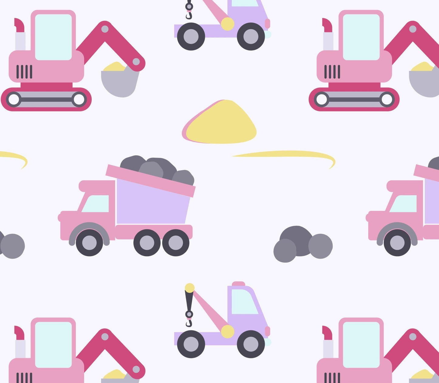 Flannel- Baby Construction Flannel fabric-  continuous cuts! Planes, Trains, Trucks