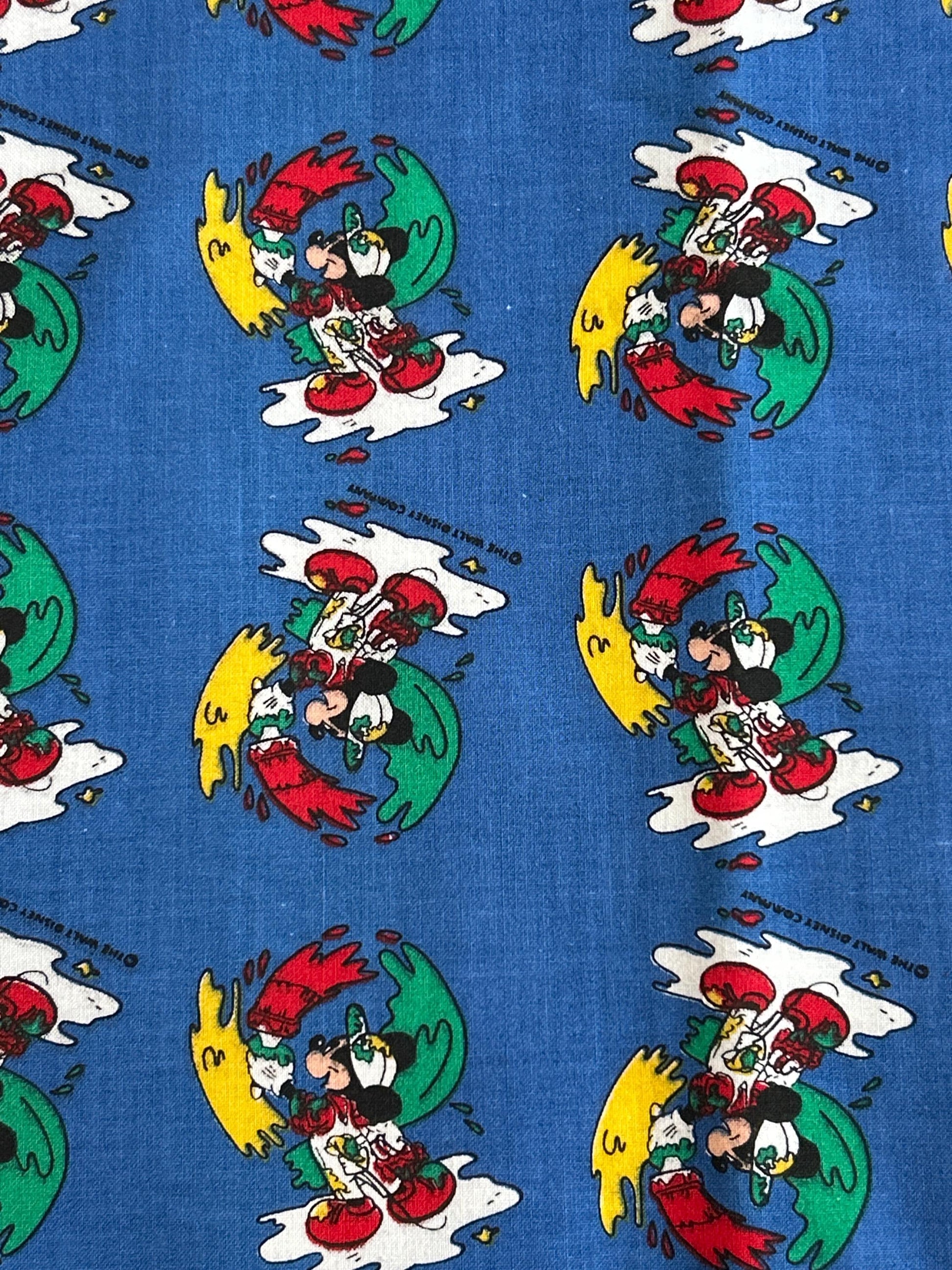 Vintage Mickey Mouse Cotton fabric- 100% Cotton - continuous cuts Licensed Fabric