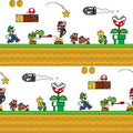 Super Mario Side Scroller fabric- 100% Cotton -SPR79803-A620710 Licensed Fabric