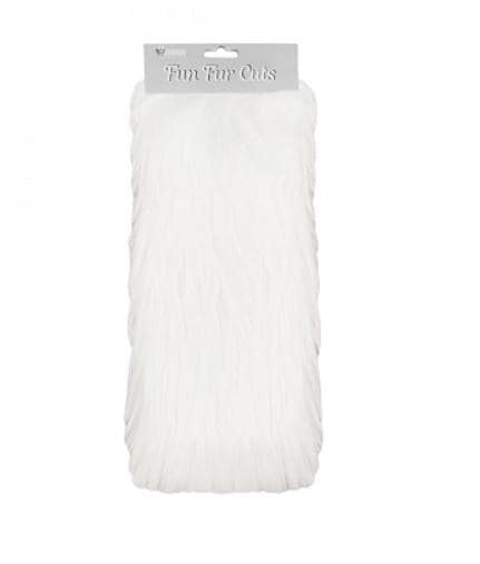 Fun Faux Fur Cuts White Gorilla 9" x 12" Craft Fur Sheets Gnome Beards Shannon Fabrics Acrylic/Polyester (FFCGORILLA-WHITE) M544.11