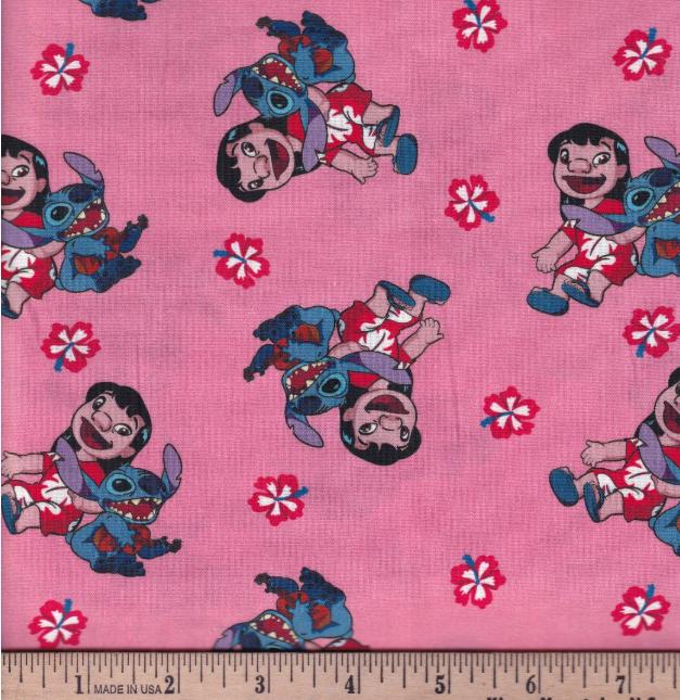 LILO and Stitch Forever Cotton fabric- - 100% Cotton - continuous cuts! SC-Disney 78704-A620715 Lilo and Stitch Forever Licensed Fabric