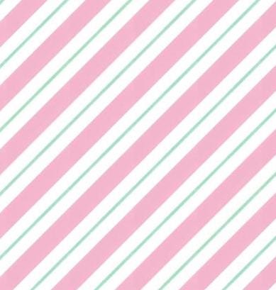 Wonderland Candy Cane Stripe Christmas Cotton fabric- 100% Cotton - Continuous Cuts - Pink Stripe
