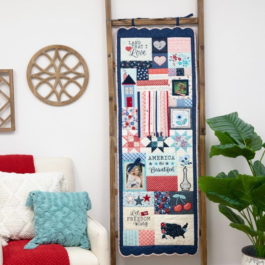 New! Kimberbell Star Spanged Beauty Ladder Quilt  - Fabric Kit - Embellishment kit- Pattern Designers: Kim Christopherson, KimberBell