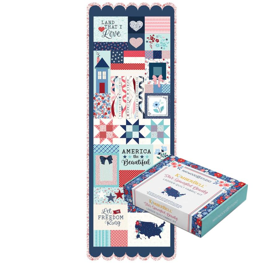New! Kimberbell Star Spanged Beauty Ladder Quilt - Fabric Kit - Embellishment kit- Pattern Designers: Kim Christopherson, KimberBell