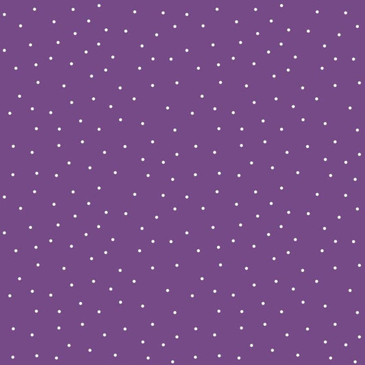 Kimberbell Basics - tiny dots - white dots on violet 100% Cotton - MAS8210-V2 -  Blender