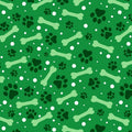Dog Bones and Paw Prints Christmas Fabric - 100% Cotton- David Textiles DATDX-4363-4C-9