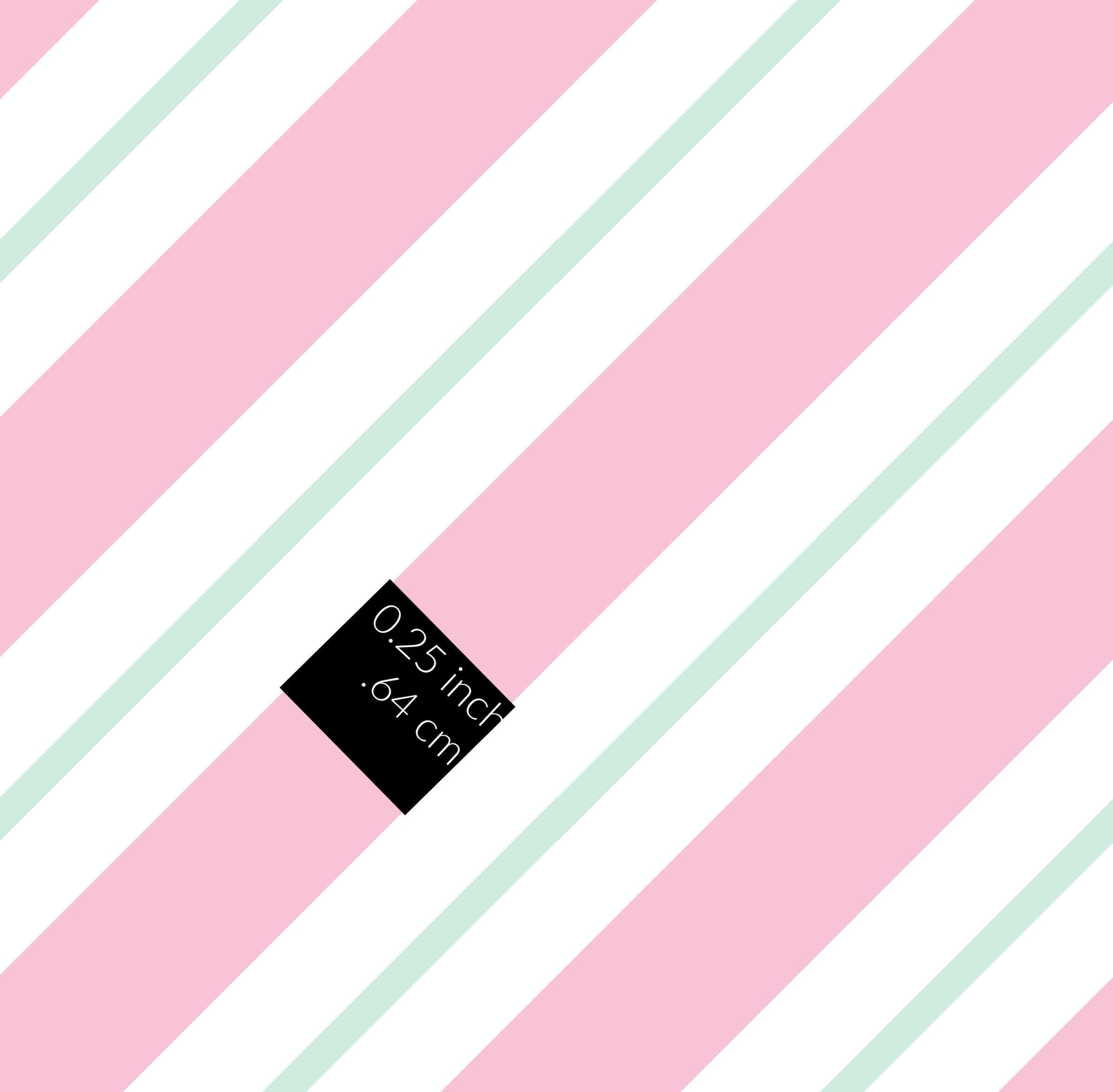 Wonderland Candy Cane Stripe Christmas Cotton fabric- 100% Cotton - Continuous Cuts - Pink Stripe