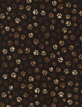 Happiness Has Paws Cotton fabric - 100% Cotton - Continuous Cuts TT-PAW-C1846 MUD