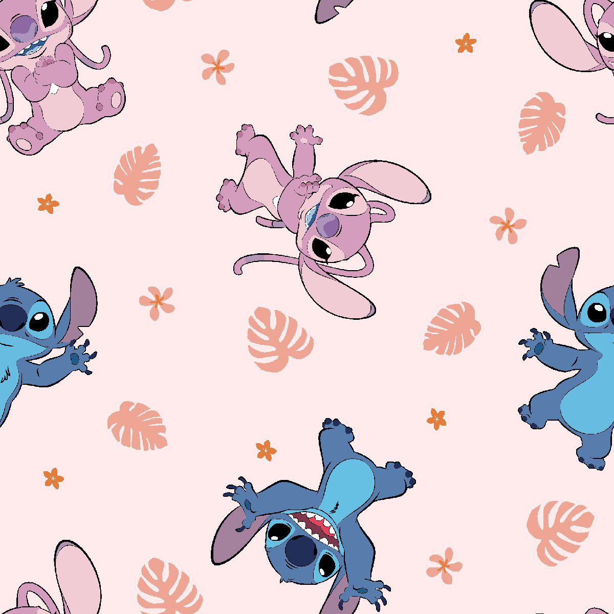LILO and Stitch Soft Tropics Cotton fabric 100% Cotton - continuous cuts! Licensed Fabric