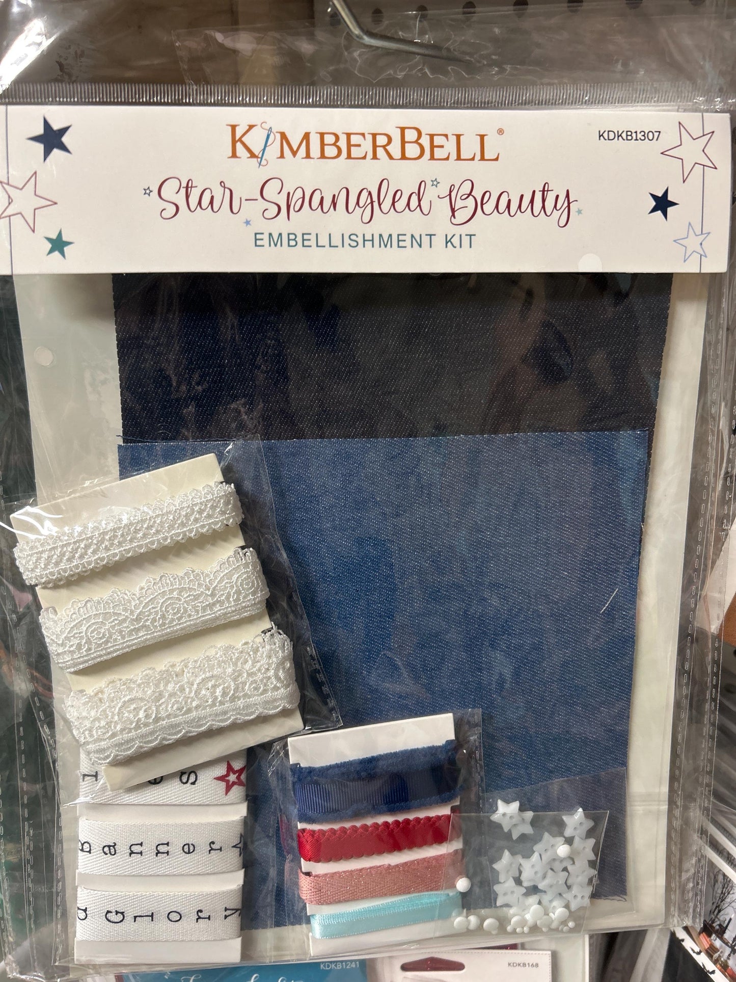 New! Kimberbell Star Spanged Beauty Ladder Quilt  - Fabric Kit - Embellishment kit- Pattern Designers: Kim Christopherson, KimberBell