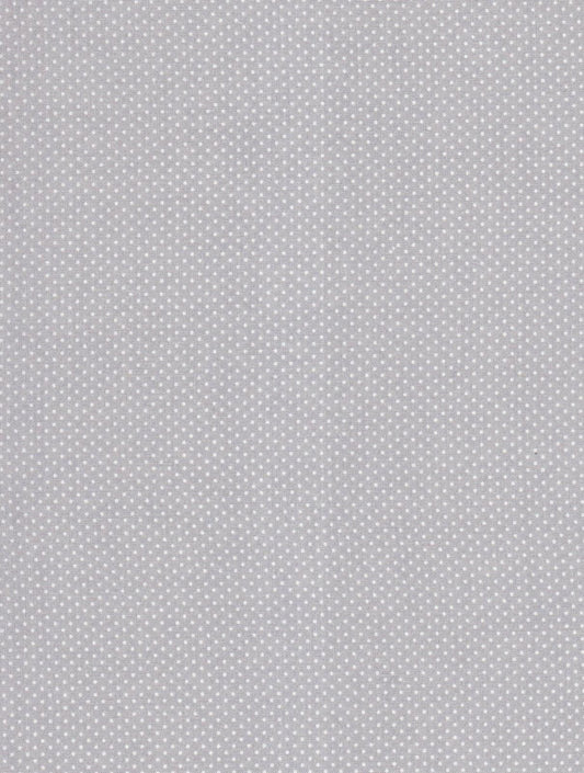 Micro Dots White Dots on Gray- 100% Cotton -Continuous cuts-