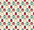 Ladybug Diamonds 100% Cotton Fabric - David Textiles -DT-Potpourri of Novelty DT-5336-4C-1