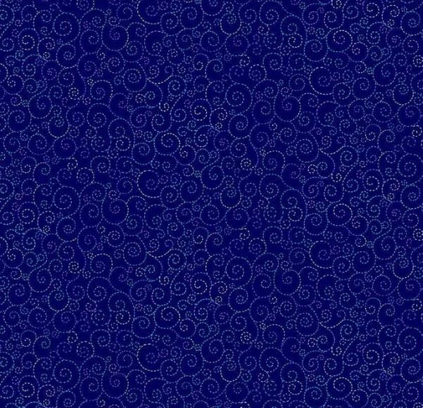 Indigo Swirls Navy CD3419 Timeless Treasures 100% Cotton Fabric Blender