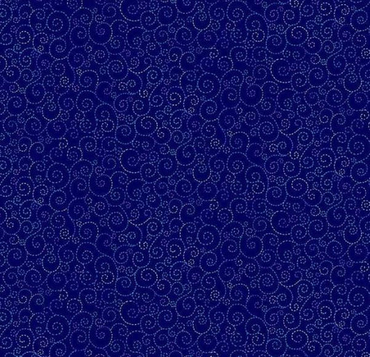 Indigo Swirls Navy CD3419 Timeless Treasures 100% Cotton Fabric Blender