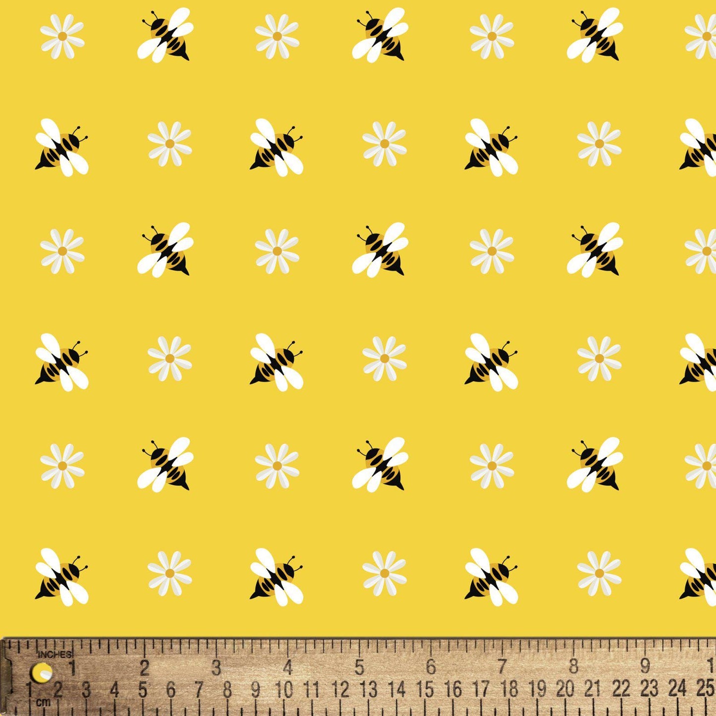 Simple Bees 100% Cotton Fabrics by David Textiles - DT-Potpourri of Novelty DX-3525-4C-1 Simple Bees