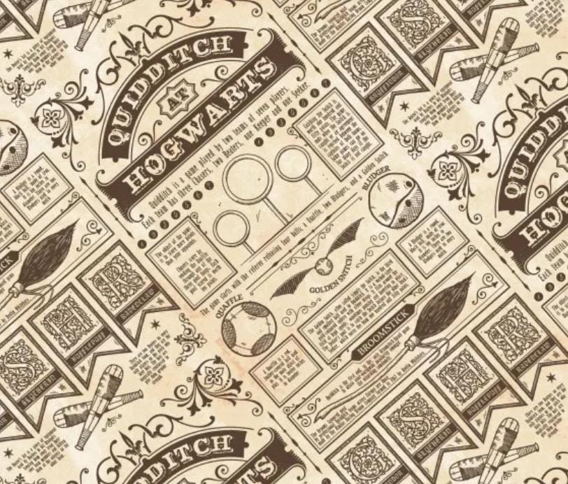Harry Potter News Paper cotton fabric- 100% Cotton-Licensed Fabric