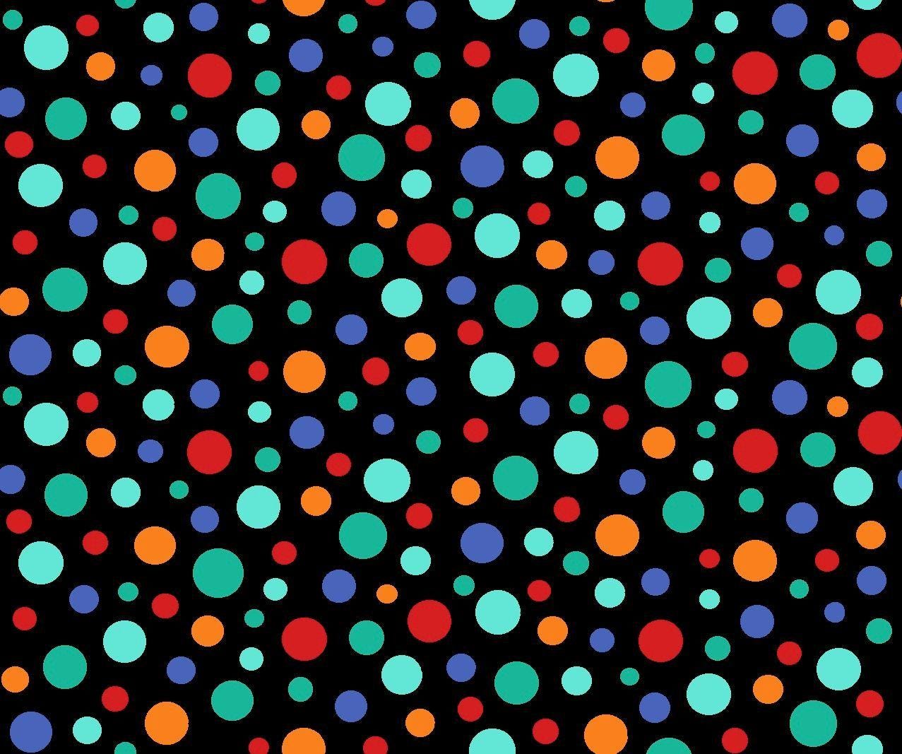 Fun Dots Cotton Fabric - 100% Cotton Freckle + Lollie Fat Quarters and continuous cuts- FL-Belle & Blue D22-Z Black - Fun Dots