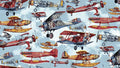 Plane Flight Cotton Fabric- Fat Quarters - 1 Yard Precuts 100% Cotton